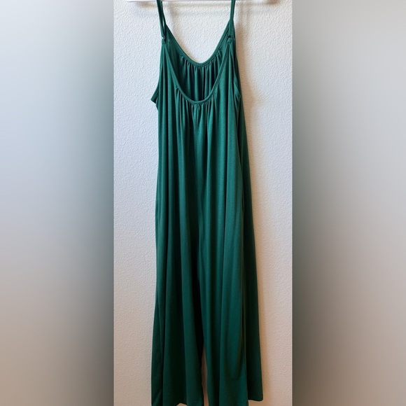 Emerald Green Wide-Leg Romper - Picture 3 of 4
